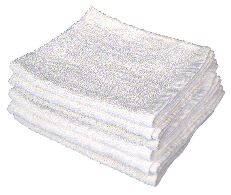 Sammons Preston 68409 Terry Cloth Towels, 16' x 27', White, Pack of 12