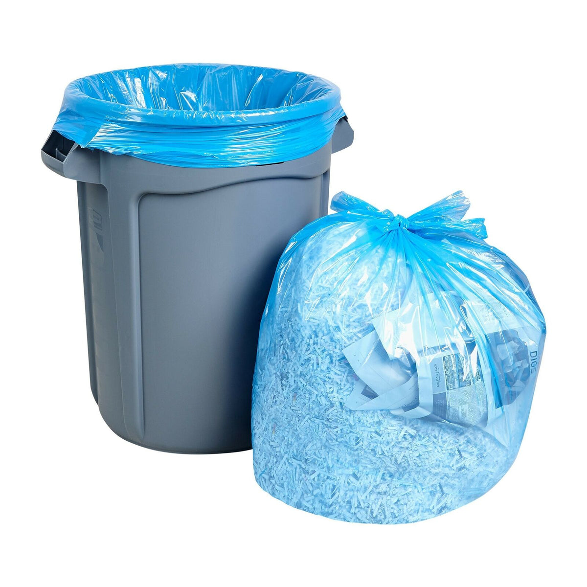 Trash Bags, Street Tuff, 38 x 55, Blue Recycle, 58 Gallon, 100/Cs - JAD